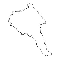 Bayan Olgii province map, administrative division of Mongolia. Vector illustration.