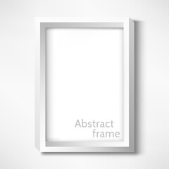 White abstract frame. Vector illustration
