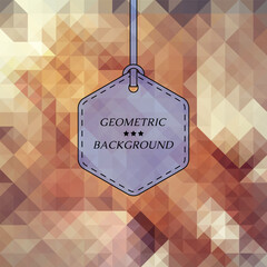 Geometrical abstract background with a label