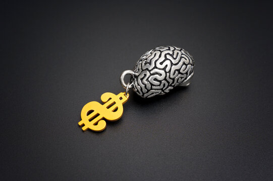 Cognitive Capital: Steel Brain with Attached Golden Dollar Sign