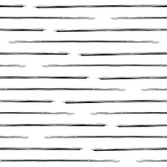 Black striped seamless pattern. Grunge rainbow repeating background, Hand-drawn stripes. Vector Art illustration
