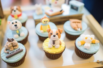 pet grooming themed cupcakes at a small business event