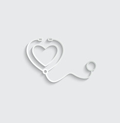 stethoscope icon vector medicine icon