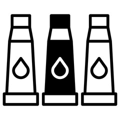 Paint Tube solid glyph icon