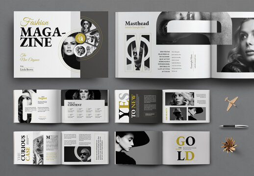 Fashion Magazine Design Layout Landscape