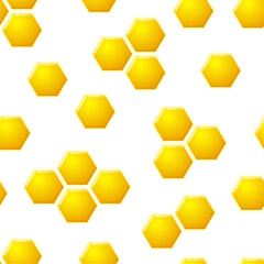 Honeycomb vector seamless pattern. Best for textile, print, wrapping paper, package and your design.