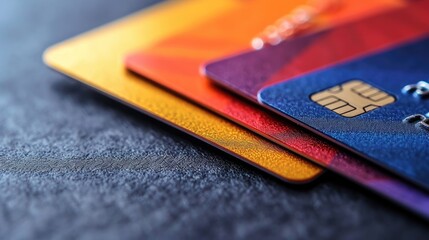 Credit or debit Cards on white background. Money Concept.