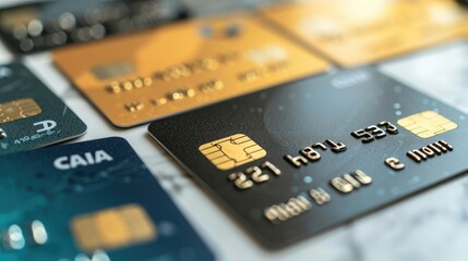 Credit or debit Cards on white background. Money Concept.
