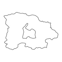 Selenge province map, administrative division of Mongolia. Vector illustration.