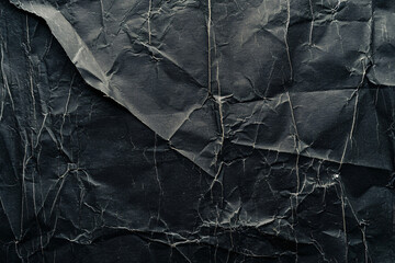 Slightly wrinkled old black hue paper surface texture 