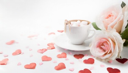 Fototapeta na wymiar white valentine s background illustration