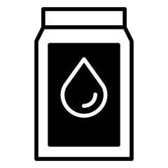 Milk solid glyph icon