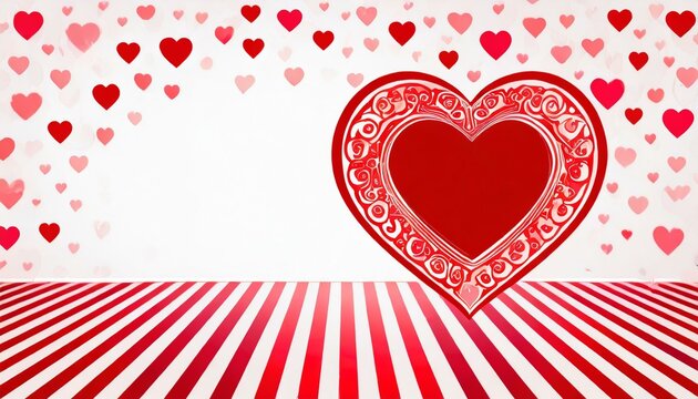 heart valentine valentine day red heart background with hearts background red and white stripes red and white background background of pink hearts heart with ornament illustration