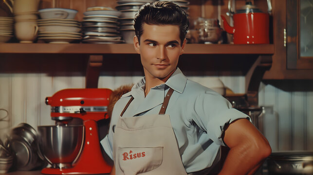 Gender Bending 1950s Pulp Advertisement Waiting For Your Return To Cook That Perfect Dinner