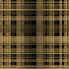 Checkered background. Black and gold colors.