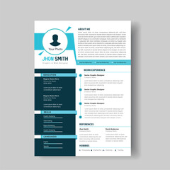 Modern resume portfolio or CV template