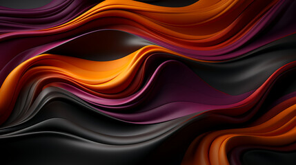 Fototapeta premium abstract colorful glowing wavy perspective with fractals and curves background 16:9 widescreen wallpapers