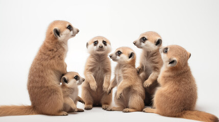 Funny red panda family