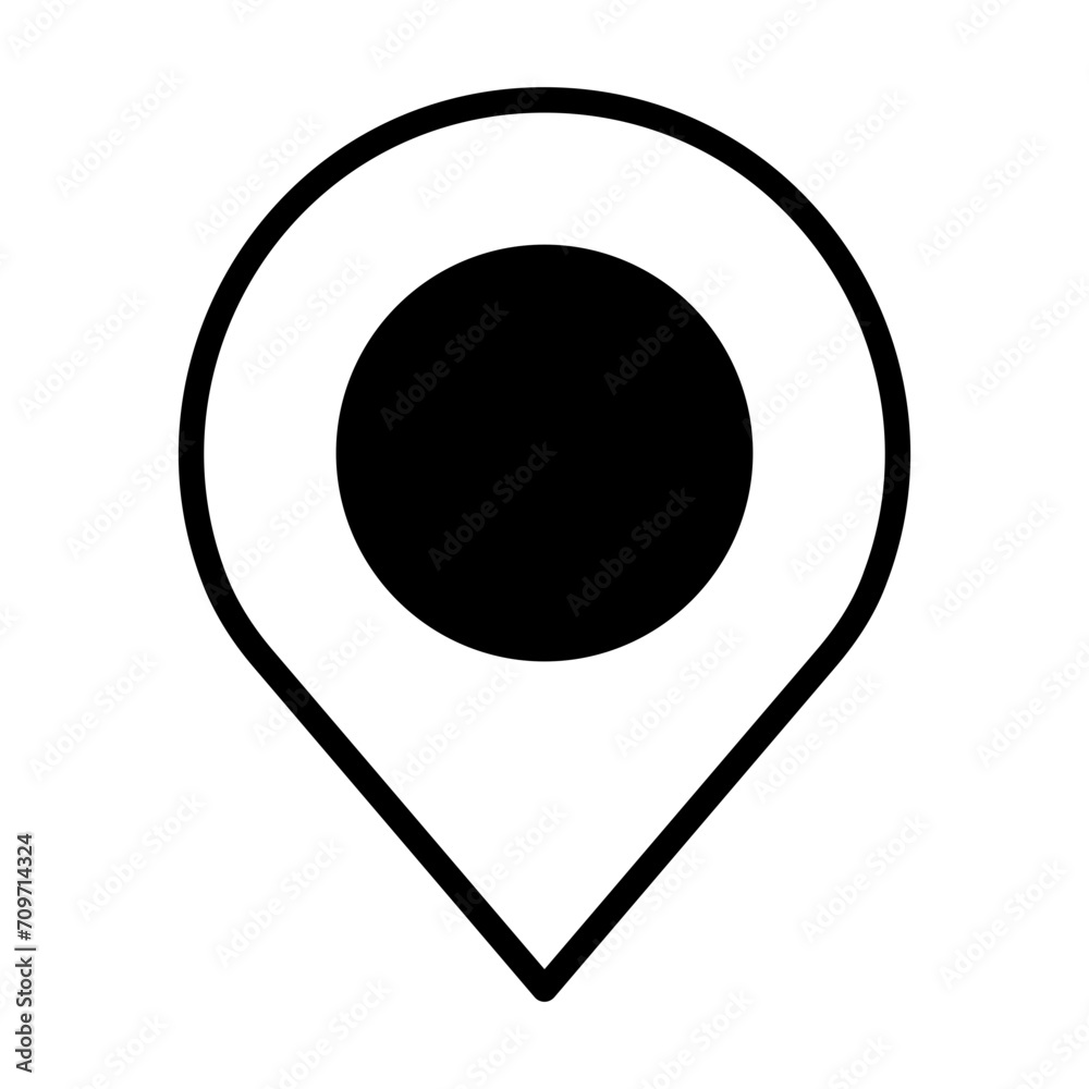 Canvas Prints location map solid glyph icon