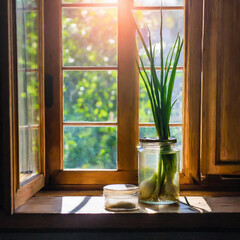 flower in the window,window, interior, home, plant, room, flower, house, 