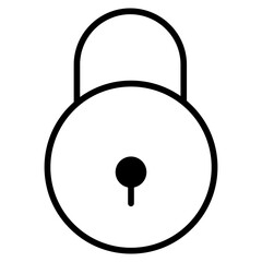 Lock solid glyph icon