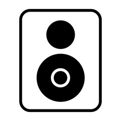 Speaker Box solid glyph icon