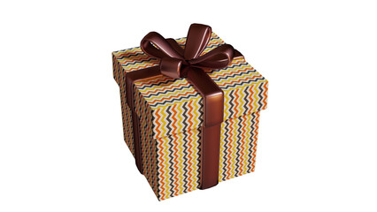 Colorful gift box with ribbon transparent 