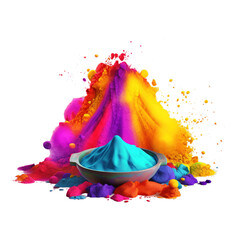 Happy Holi festival fun and colorful gulal with Colors, splash of colorful gulal