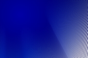 Obraz premium Dotted vector abstract background, dark blue dots in perspective flow, multimedia information theme, big data technology image, cool backdrop.