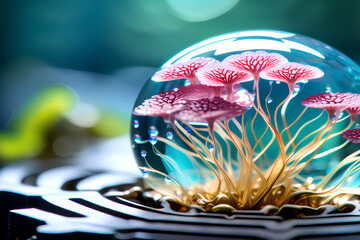 mushroom in the forest generative AI 