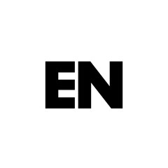 Letter E and N, EN logo design template. Minimal monogram initial based logotype.