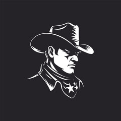 Cowboy logo design vector illustration