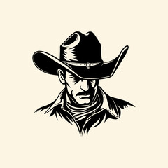 Cowboy logo design vector illustration