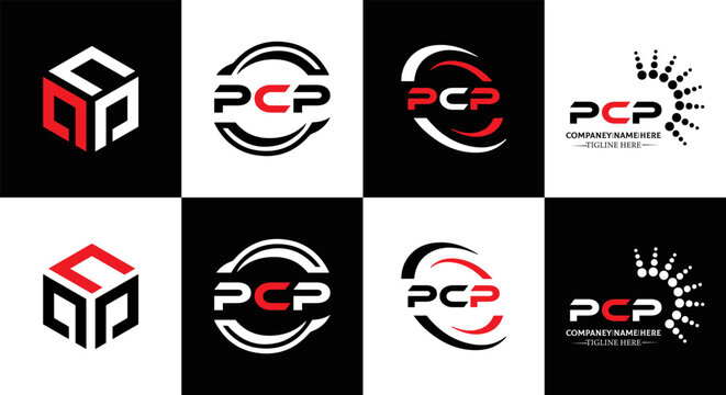 PCP logo. P C P design. White PCP letter. PCP, P C P letter logo design. Initial letter PCP linked circle uppercase monogram logo. P C P letter logo vector design. PCP letter logo design five style.	
