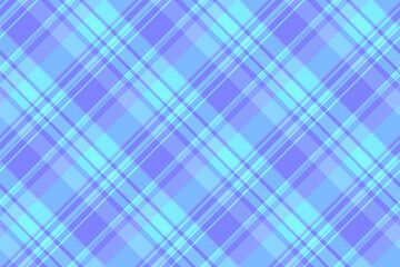 Greeting card check background tartan, ribbon textile plaid pattern. Handkerchief vector seamless texture fabric in blue and cyan colors.