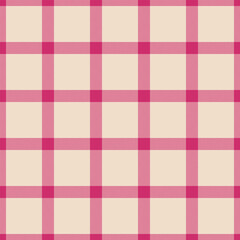 Repetitive vector fabric tartan, basic texture seamless background. Mix check pattern textile plaid in pink and light colors.