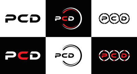 PCD logo. P C D design. White PCD letter. PCD, P C D letter logo design. Initial letter PCD linked circle uppercase monogram logo. P C D letter logo vector design. PCD letter logo design five style.	
