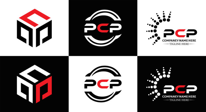 PCP logo. P C P design. White PCP letter. PCP, P C P letter logo design. Initial letter PCP linked circle uppercase monogram logo. P C P letter logo vector design. PCP letter logo design five style.	
