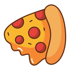 Pizza slice icon.
