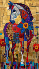 thai painting of a horse