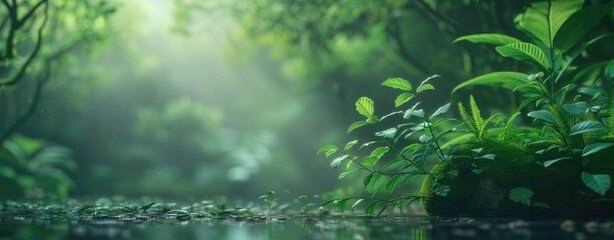 Naklejka premium Fresh Foliage Background