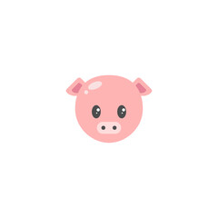 Icon Illustration of Pig Zodiac Flat Design - Chinese Zodiac Vector Illustration