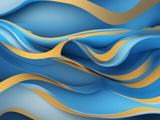 blue abstract background soft and smooth lines, smooth transitions, Al Generation
