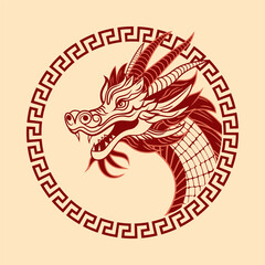 Chinese zodiac Dragon symbol - 709729777
