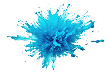 Blue Hues Chroma Splash Isolated On Transparent Background