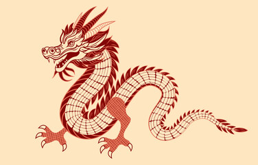 Chinese zodiac Dragon symbol - 709729919