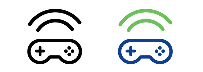 Wireless gamepad game controller icon set © bakhtiarzein