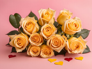 Romantic Bouquet Yellow Roses.