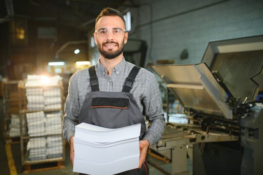 Portrait of a printing house worker