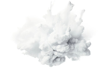 Pure White Splash Isolated On Transparent Background